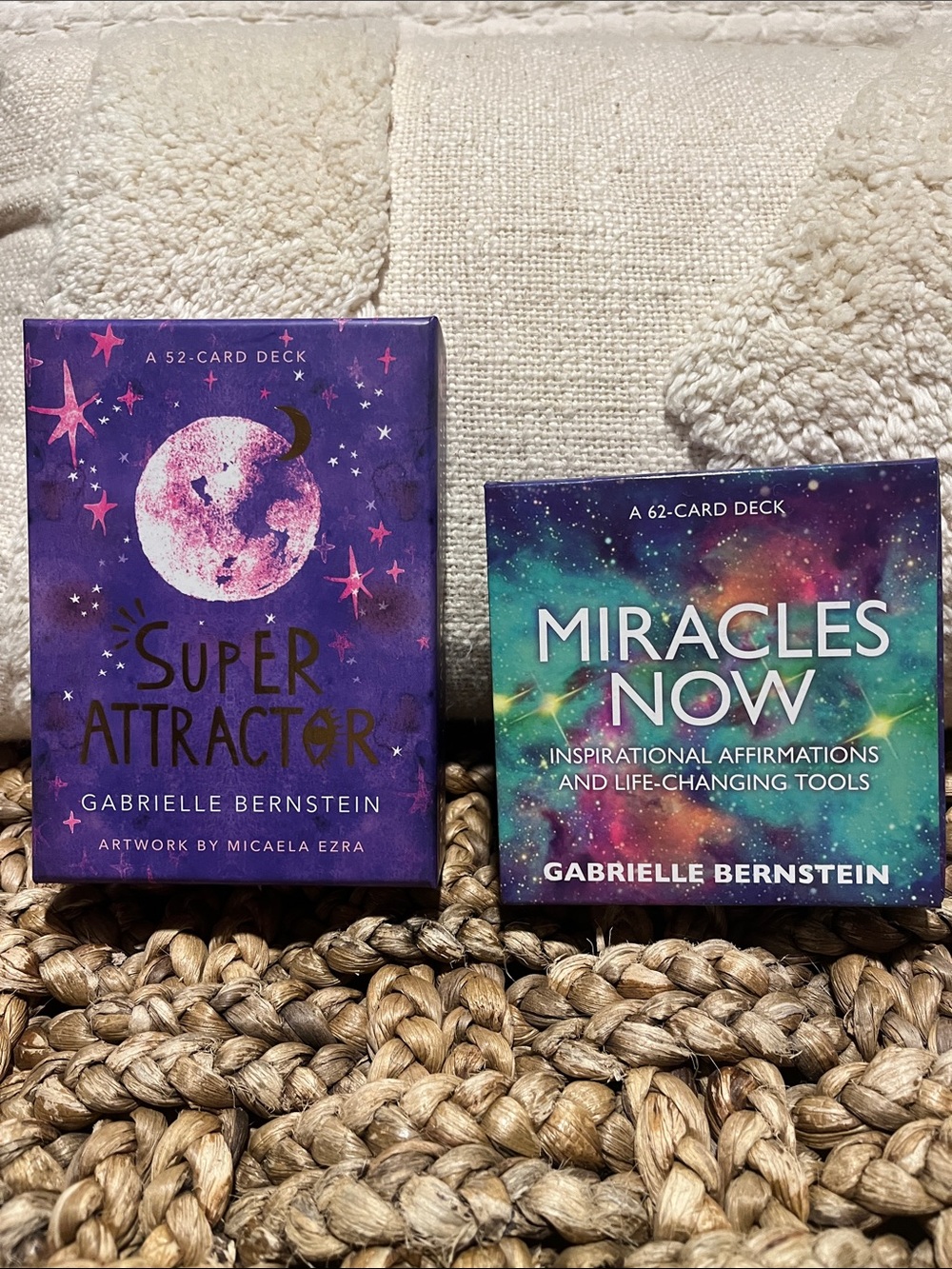 Gabrielle Bernstein Card Decks - Super Attractor & Miracles Now (Purple, Teal)